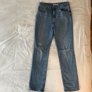 Levi’s 724 Distressed High Rise Straight Jean